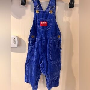 OshKosh B'gosh Royal Blue Corduroy vintage Overalls